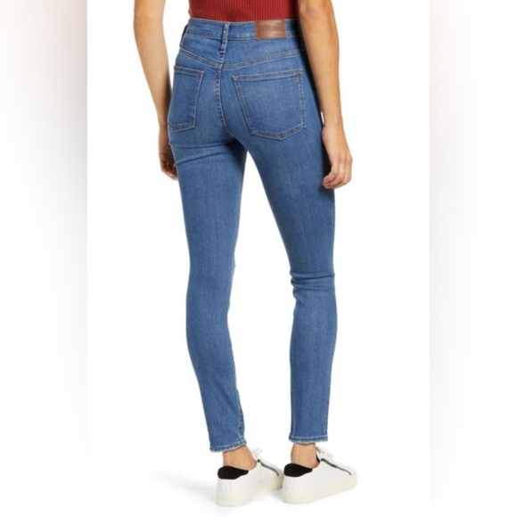 New MADEWELL 9" High Rise Skinny Jeans In Wilcrest Wash Size 32 - Picture 4 of 16